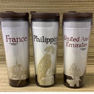 3 Starbucks Global Icon Travel Tumblers United Arab Emirates Philippines France